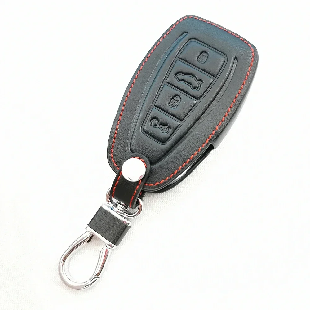 

Leather Car Key Cover Case For Geely Coolray X6 Geometry C Emgrand Global Kulrey Hawk GX7 Okavango Smart Remote Car Accessories