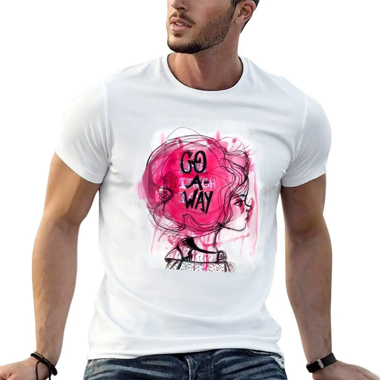 Cursing Cameo - Go A Way T-Shirt oversize t-shirts man sports fans heavy weight t shirts for men