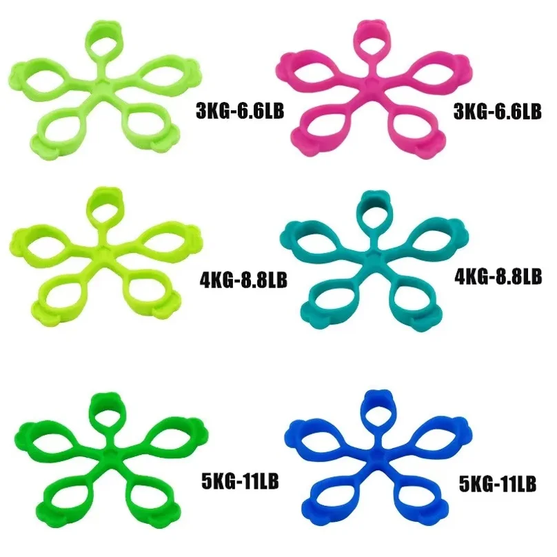 Silicone Finger Expander Hand Grip Strengthener Grip Strength Trainer for Arthritis Carpal Tunnel Exercise Guitar and Climbing