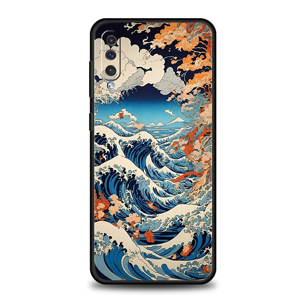 Sea Waves Phone Case for Samsung Galaxy A24 A13 A53 A73 A33 A22 A12 A02 A03 A05 A70 A50 A10 A20 5G Silicone Shell Fundas Capas