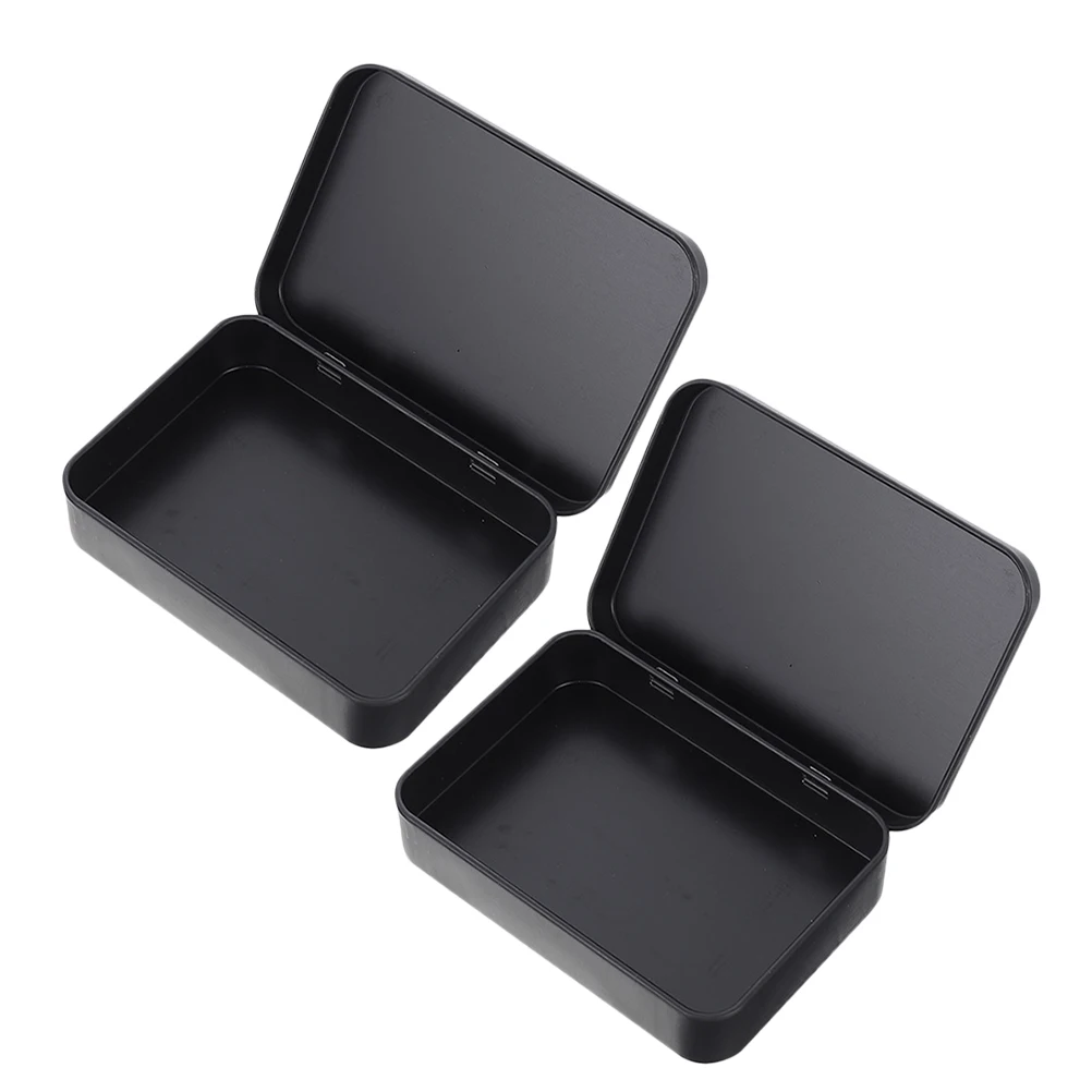 

2Pcs Poker Storage Box Metal Gaming Organizer Empty Case for Playing Cards Tea Jewelry Tin Game Cards Box Trading Card Storage