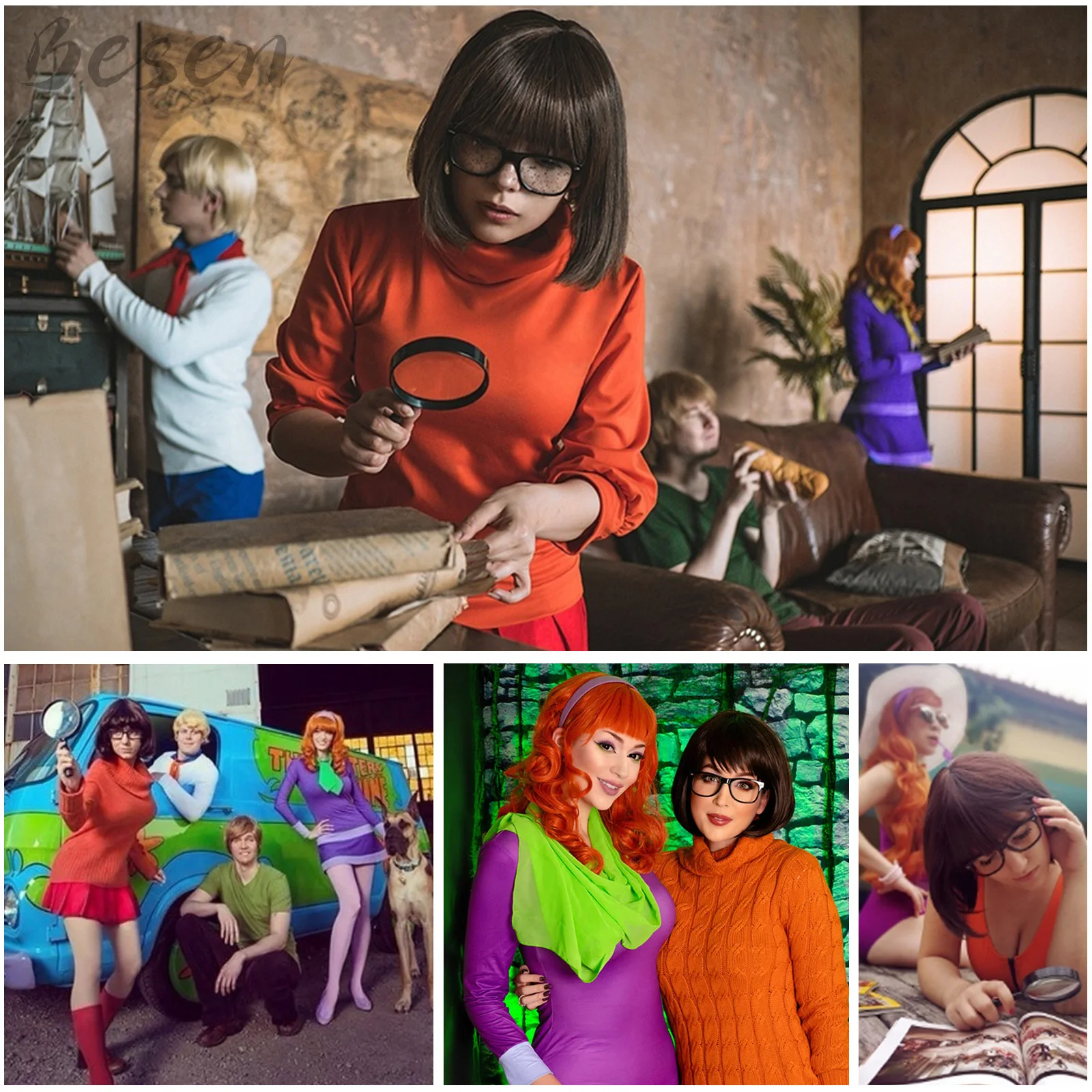 Scooby-Doo Velma Costume Wig and Glasses Set Scooby-Doo Velma Costume Wig and Glasses Set main image 2