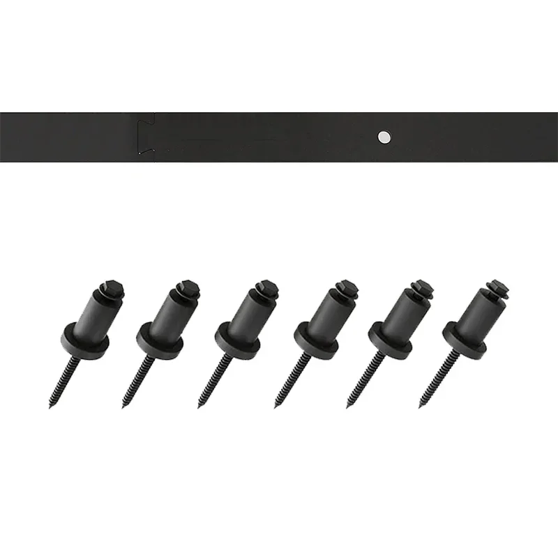 LWZH 1.2m/2m/2.5m/3m Porta scorrevole per fienile Hardware Binario Solo binario Guide Rulli non inclusi 4-20FT Ferramenta per la casa