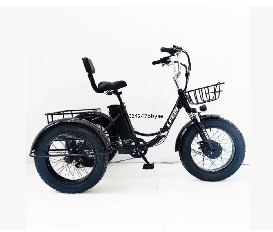 For 48V13AH 500W 20 Inch Pedal Electric Tricycle Pedicab