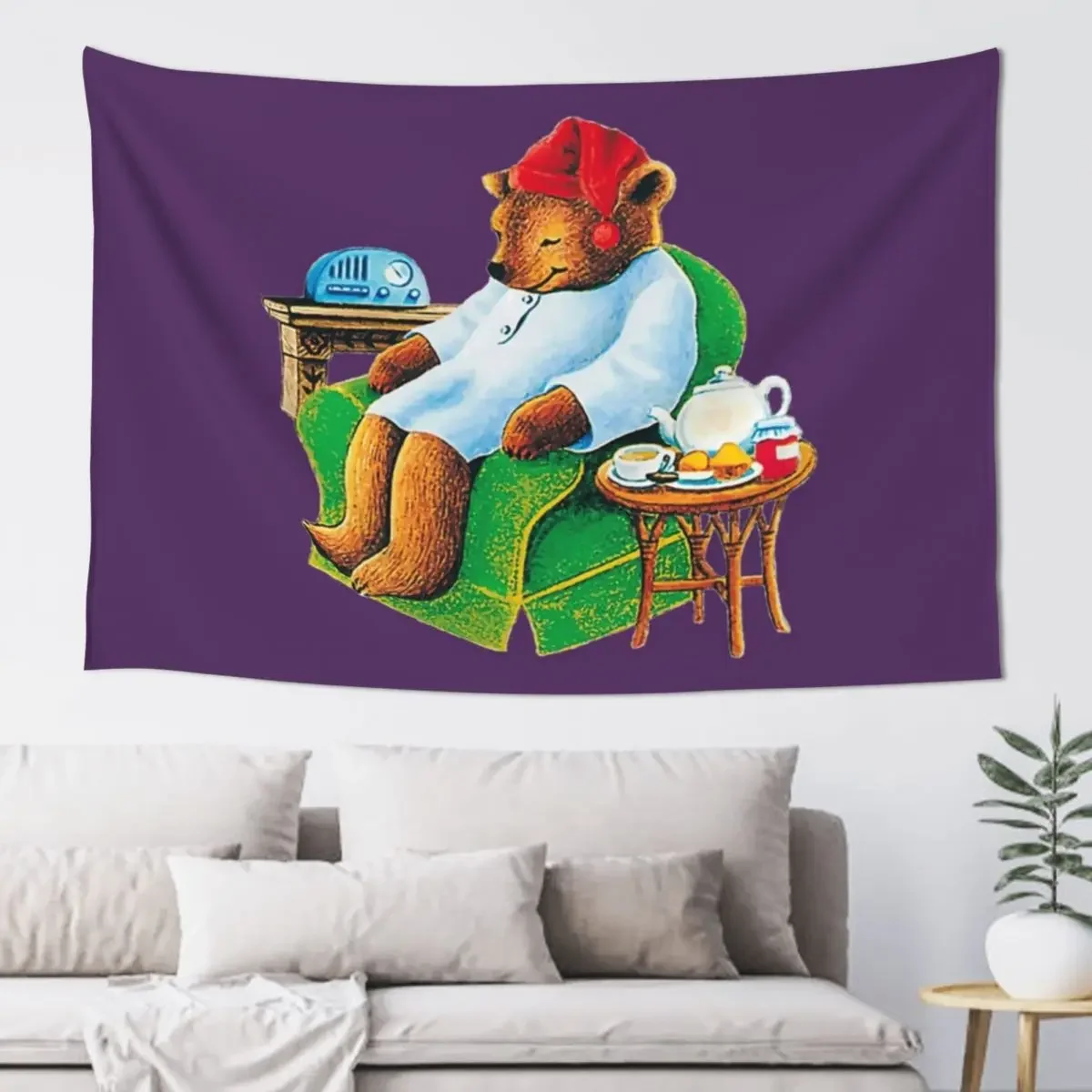 celestial seasoning sleepytime tea bear Pullover Tapestry Anime Decor Wall Decor Hanging Tapestry