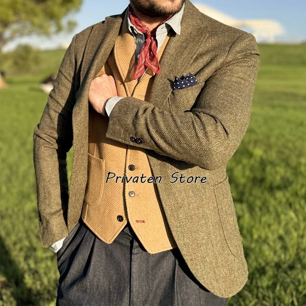 

Top Part Suit for Man Coat Men's Herringbone Jacket New in Jackets Casual Man Blazers Costumes Elegant Mens Coats Advanced Outer