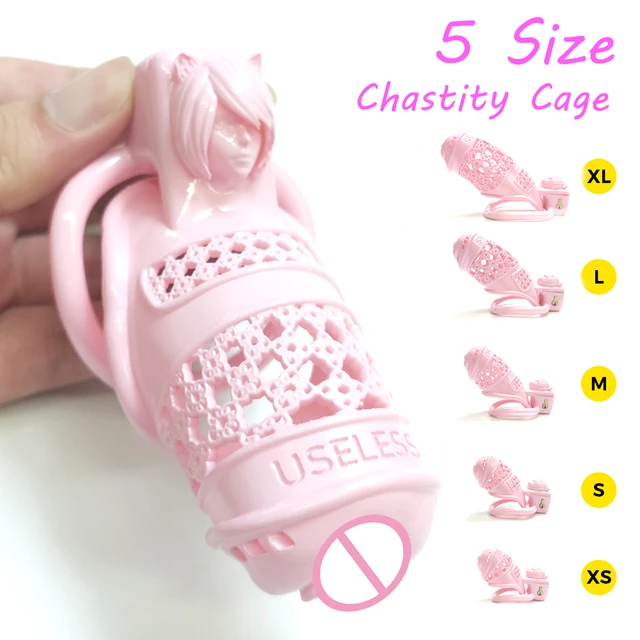 Cat Girl BDSM Sissy Pussy Small Cock Cage Chastity Devices Cage  