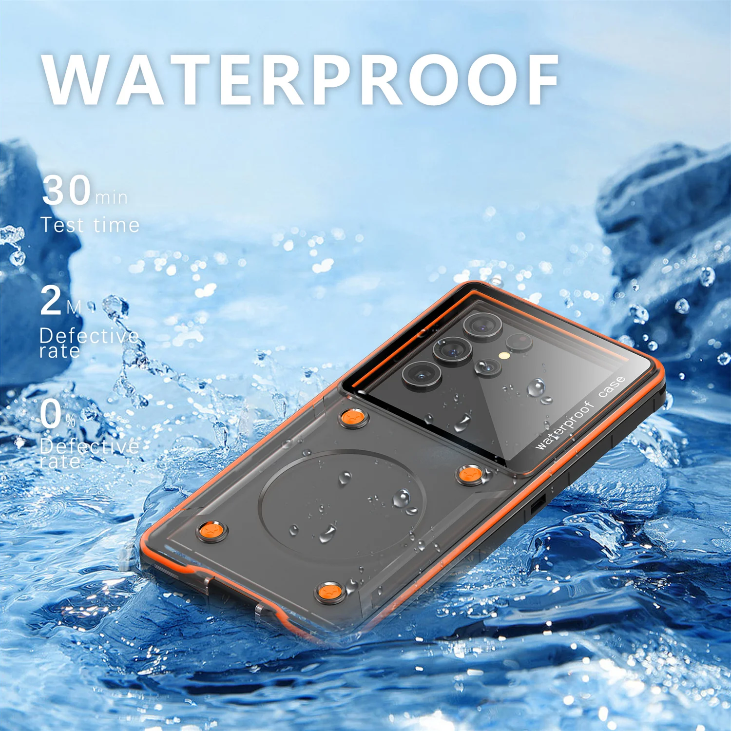 Shellbox Universal IP68 Waterproof Case for iPhone 15 Plus S24 Ultra Note 20 Mate 60 OnePlus 12 Meizu 21 Redmi Note 13 Pro Plus