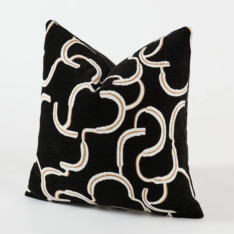 High-end jacquard sofa pillow cover, Wabi-Sabi style tatami headrest cushion cover, does not include the inner pillow