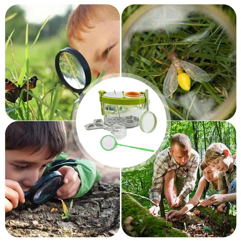 Caja de observación de animales, contenedor, juego de simulación, juguete científico, herramienta de aprendizaje temprano, contenedores receptores, uso multifuncional para Pascua