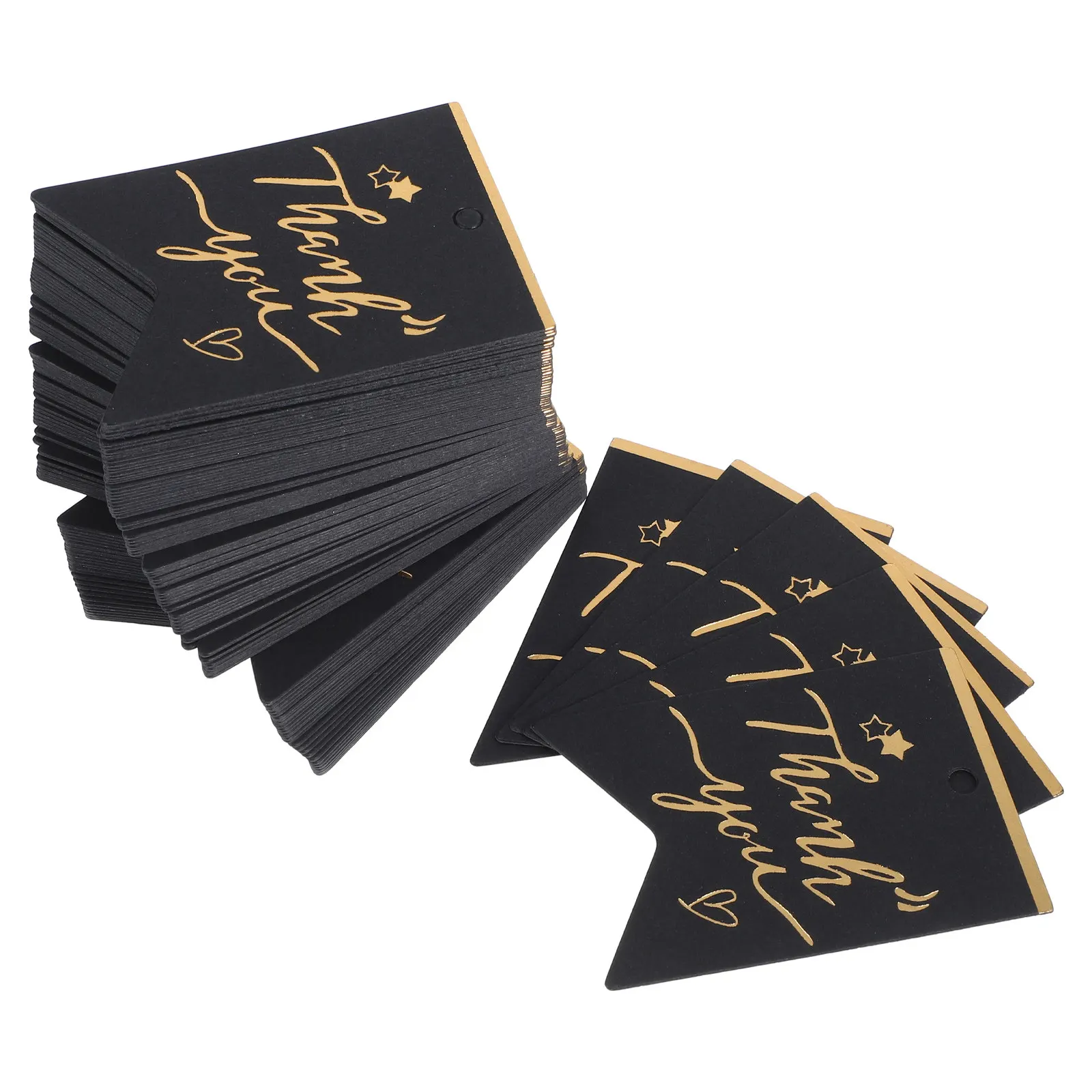 100Pcs High-Quality Ink-Absorbing Thank You Gift Tags Exquisite Craft Paper Hanging Labels for Party Favors Treat Bags Home