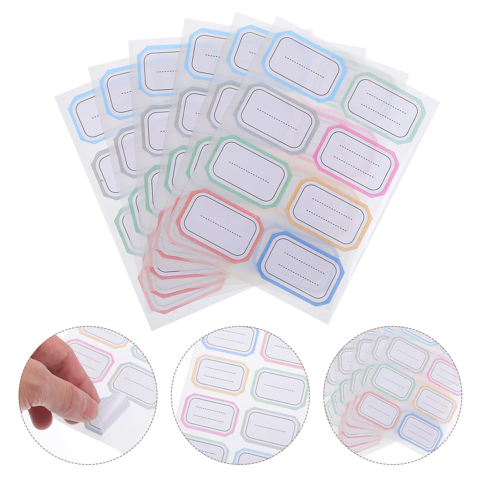 

288 Pcs Lining Handwritten Label Sticker Stickers Writable Books Removable Lined