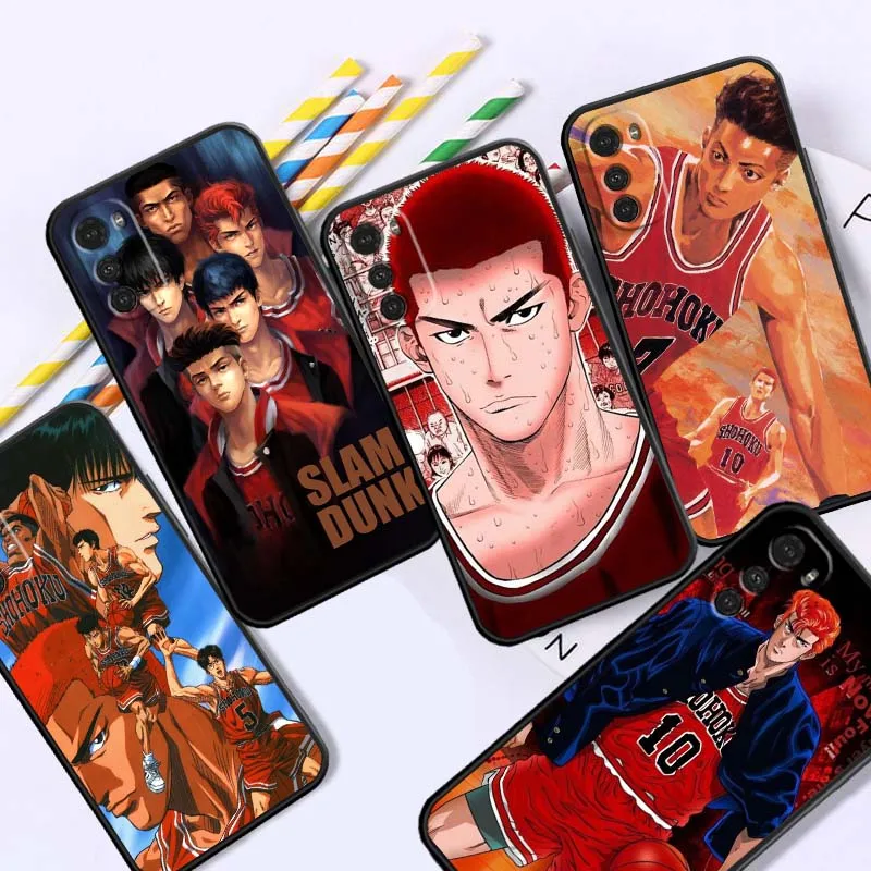 

S-Slams D-Dunks Anime Phone Case For Motorola G85 Edge 50 G24 G35 G14 G04 40 G72 G34 G31 G Stylus G54 G13 G32 5G Black