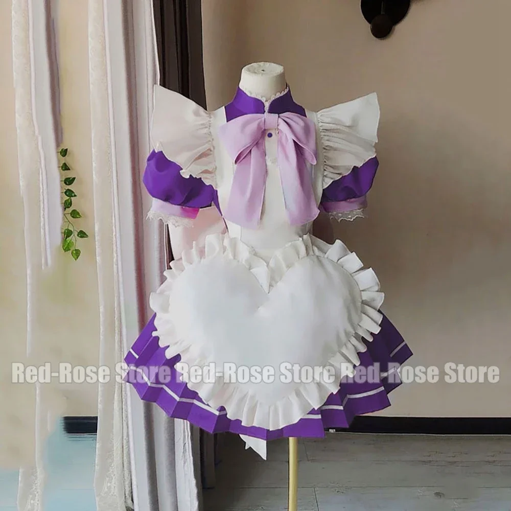 Anime! Tokyo Mew Mew Fujiwara Zakuro Maid Dress Elegant Lovely Uniform Cosplay Costume Party Outfit Women