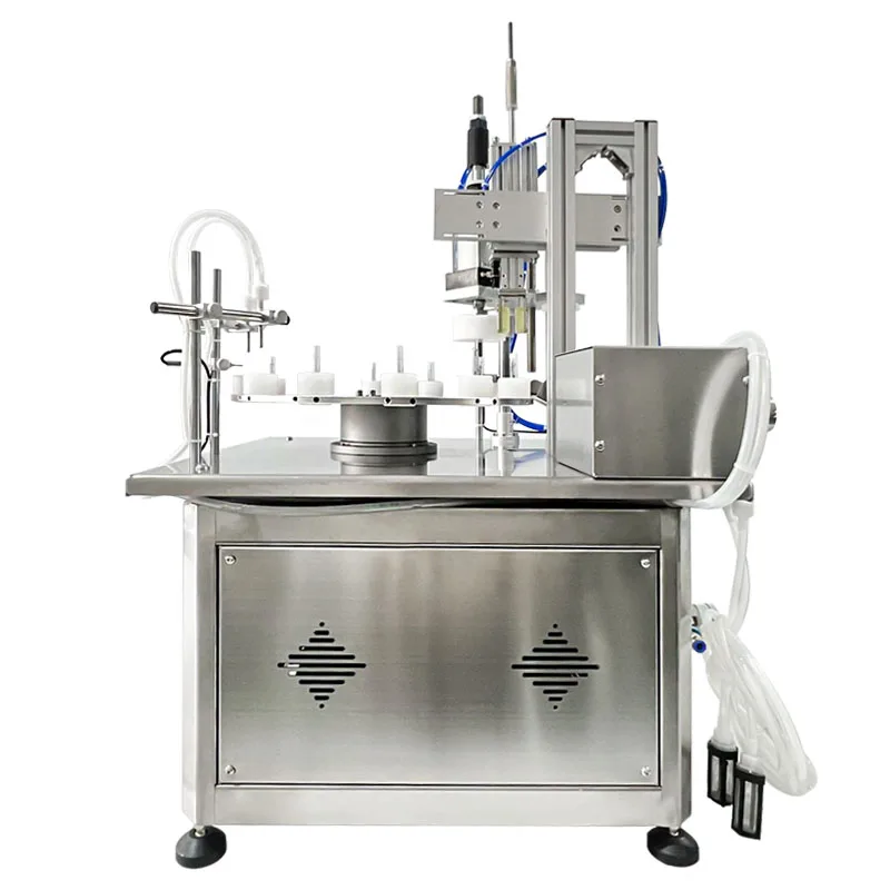 Automatic desk top liquid filling and capping machine, nucleic acid reagent magnetic pump dispensing machine