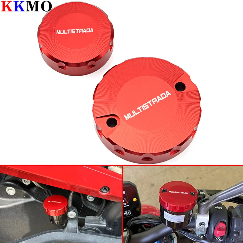 Multistrada Accessories CNC Front Brake Reservoir Fluid Tank Cover For Ducati Multistrada 950 1100 1200 1260 1200S 1260S V2 V4