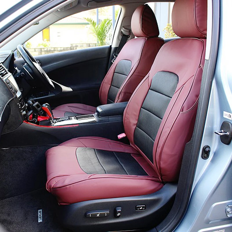 

Custom Fit Seat Covers for Lexus IS250 2010 Front Seats ( Driver & Passenger ) 6PCS Cowhide & PVC Leather Same Style Original