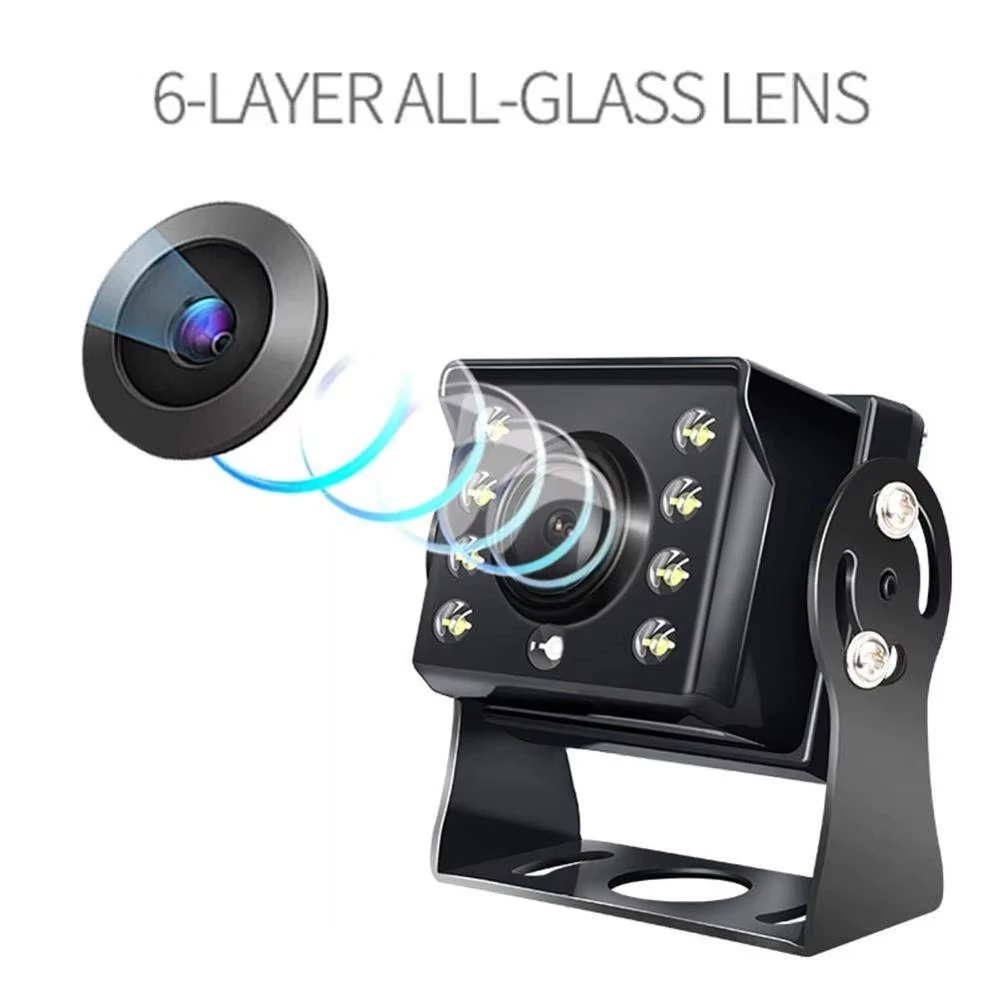 7 بوصة 2 قناة كشف البقع العمياء DVR مسجل رصد مع 2 قطعة AHD 1080P كاميرا لموقف السيارات BSD نظام إنذار لحافلة شاحنة #5