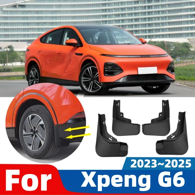 

For Xpeng G6 2023 2024 2025 Car Front Rear Wheel Mudguard Waterproof Splash Guards Fender Easy Installation External Accessories