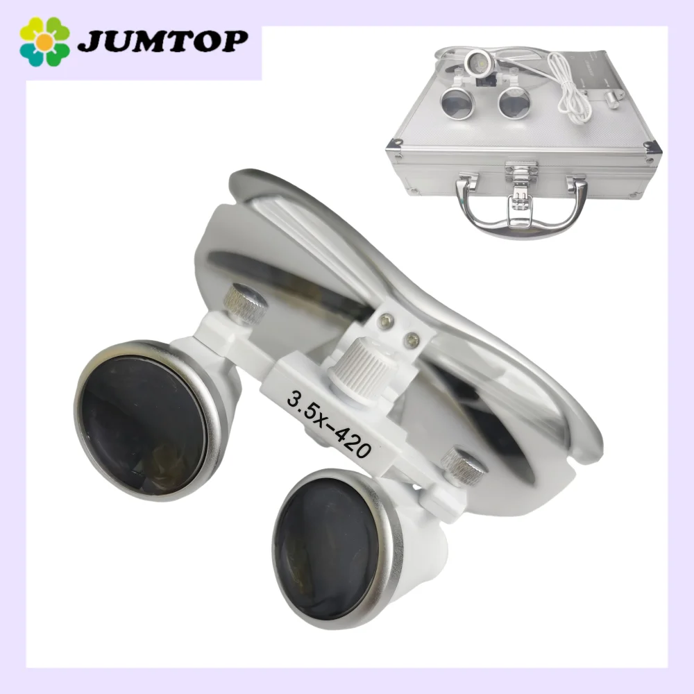 

3.5X Dental Magnifying Loupes - Ultra-Lightweight Binocular Glasses for Surgery (320-420mm Working Distance)