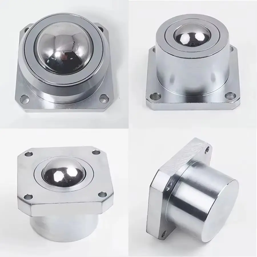 Brand New 4PCS Heavy Duty Precision Conveying Universal Ball Transfer Unit Ball Bearing Bull Eye Wheels Conveyor Rollers Sliders