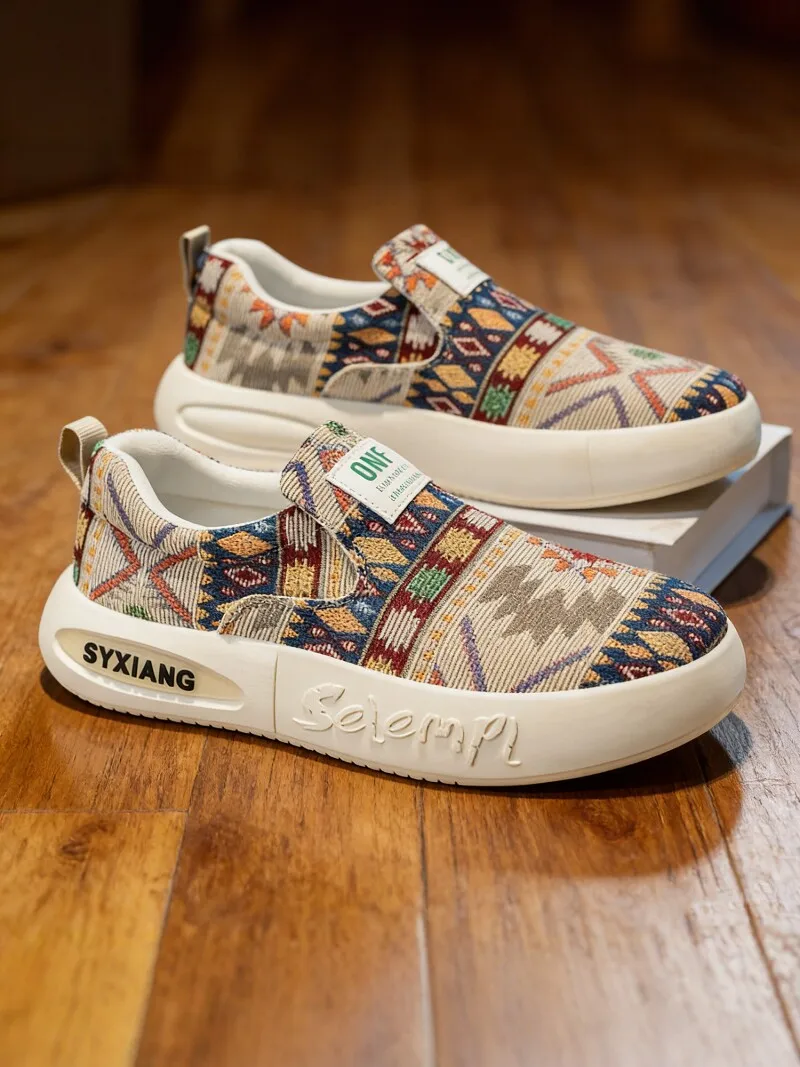 

Men's Canvas Shoes 2026 New Style Summer Breathable Slip-On Casual Versatile Board Shoes Sports Work Old Beijing Cloth Shoes
