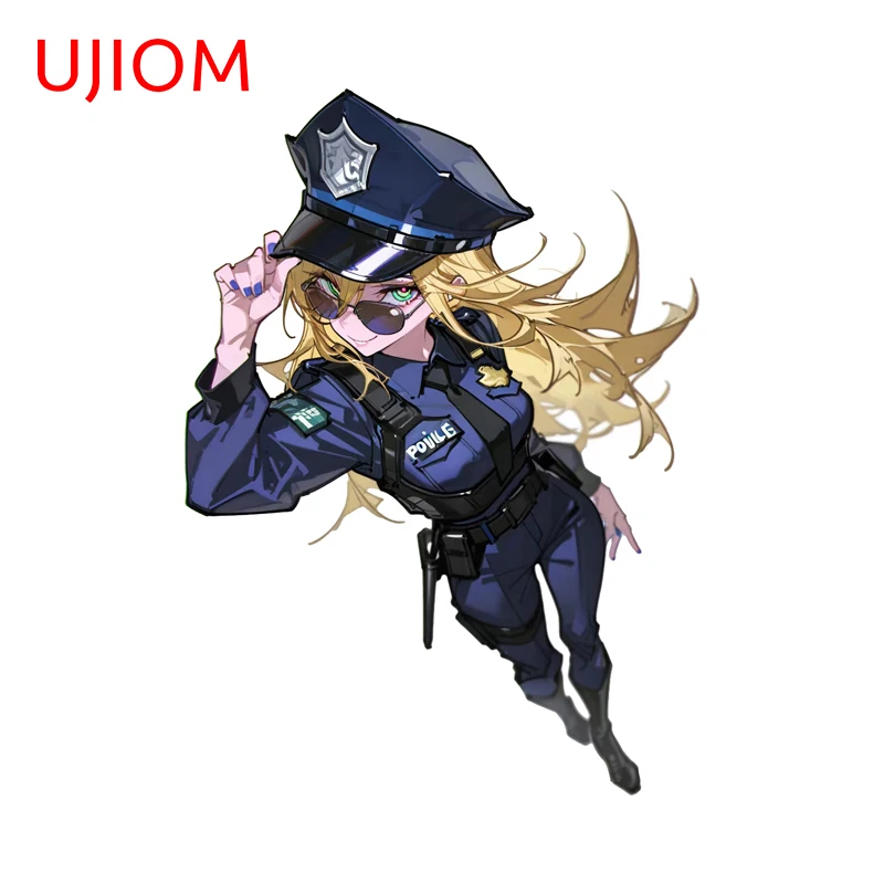 UJIOM Beautiful Sexy Police Panty Wall Stickers Cool Graffiti Skateboard Laptop Decals Colorful Cartoon Items Room Decor Poster
