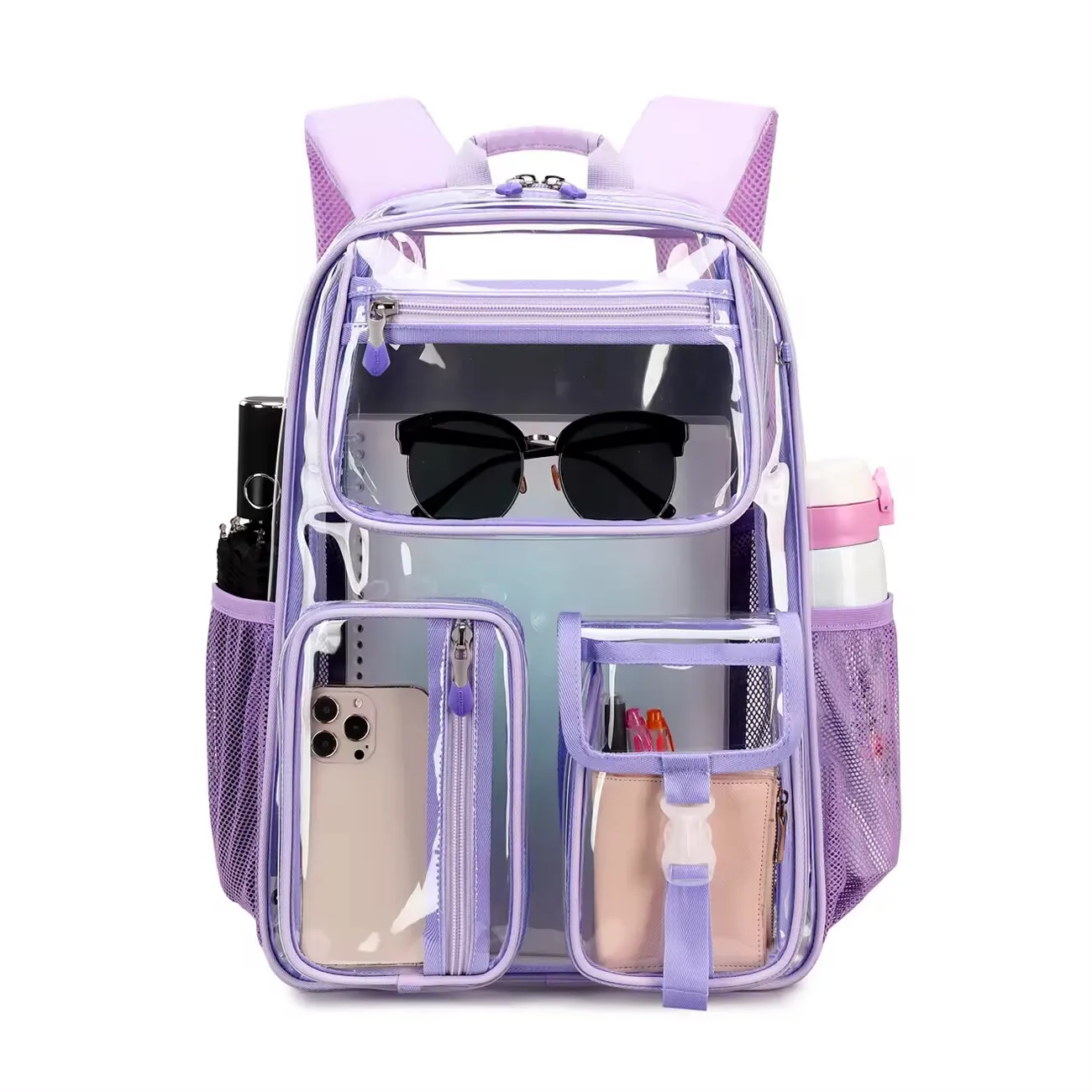 AOK School Bags College TPU Transparent Jelly Bag Large Capacity Backpack For Middle School Student School Bags For Woman