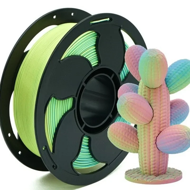 2026 hot 3D printing consumables PLA matte two-color 1KG3D printer consumables PLA matte rainbow gradual change 7.8