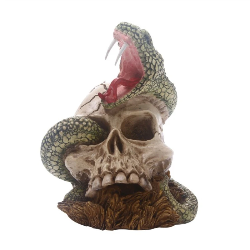 2022 Animal Skull Model Resin Skull Crafts Ornaments Halloween Decoration Horror Jewelry Fish and Shrimp Shelter