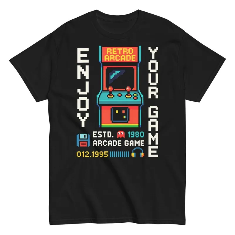 Men Shirt Arcade Adventure Crew Neck TShirt Oversized Tops Clothing Sleeve Tees Gift Idea T-Shirt Unisex