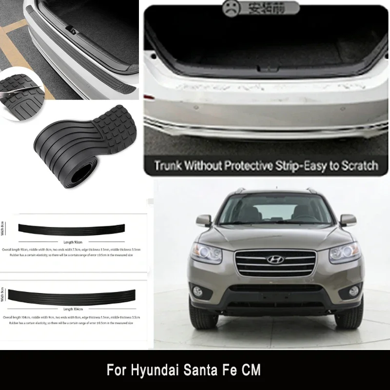 

For BMW X5 E53 Rear Trunk Guard Plate Sticker Car Rear Bumper Trim Anti-Kicked Scratch Protector Sticker Strip