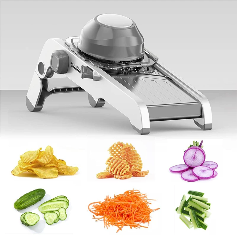 LMETJMA 18 in 1 Adjustable Mandoline Vegetable Slicer Stainless Steel Vegetable Slicer Julienne Slicer for Potato Onion JT214 