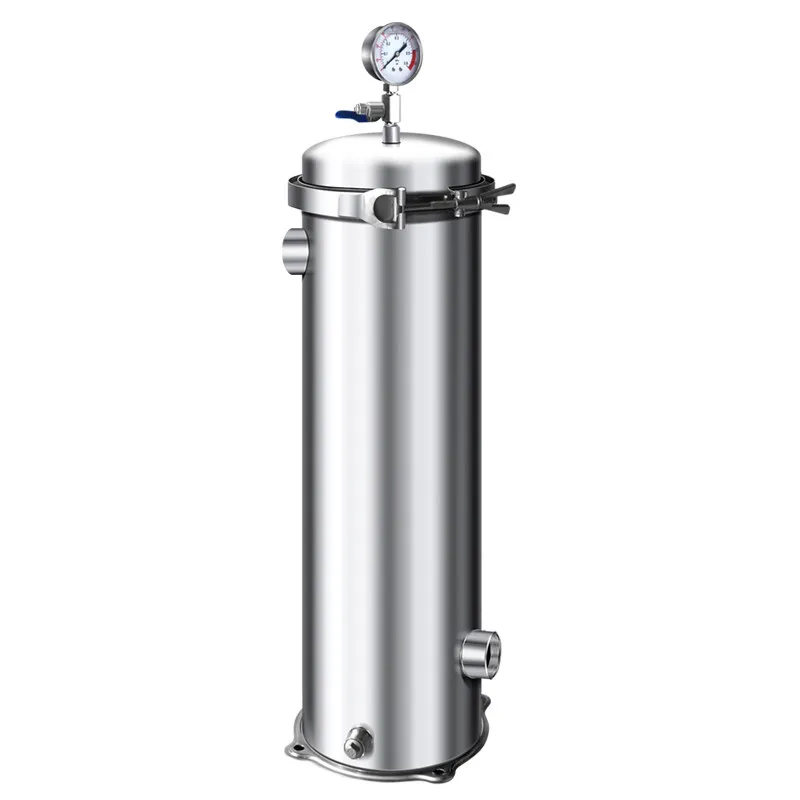 304 stainless steel bag filter industrial well cement sand  front large flow precision filter tank