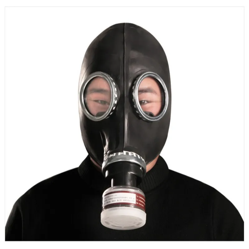 MF1B chemistry breathe Gas Full Mask Black Respirator Painting Spray Pesticide Natural Rubber Mask Chemical Prevention Mask