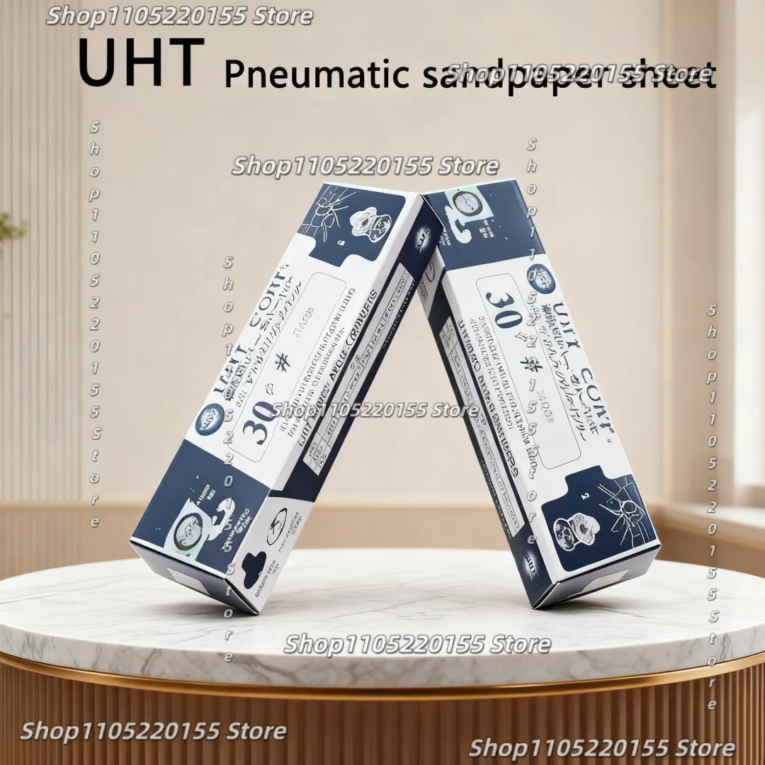 150pcs/box UHT Pneumatic Tool Sanding Discs with High-Quality Buffalo Sandpaper 30mm X 10mm for Air Grinder MAG-123N/093N