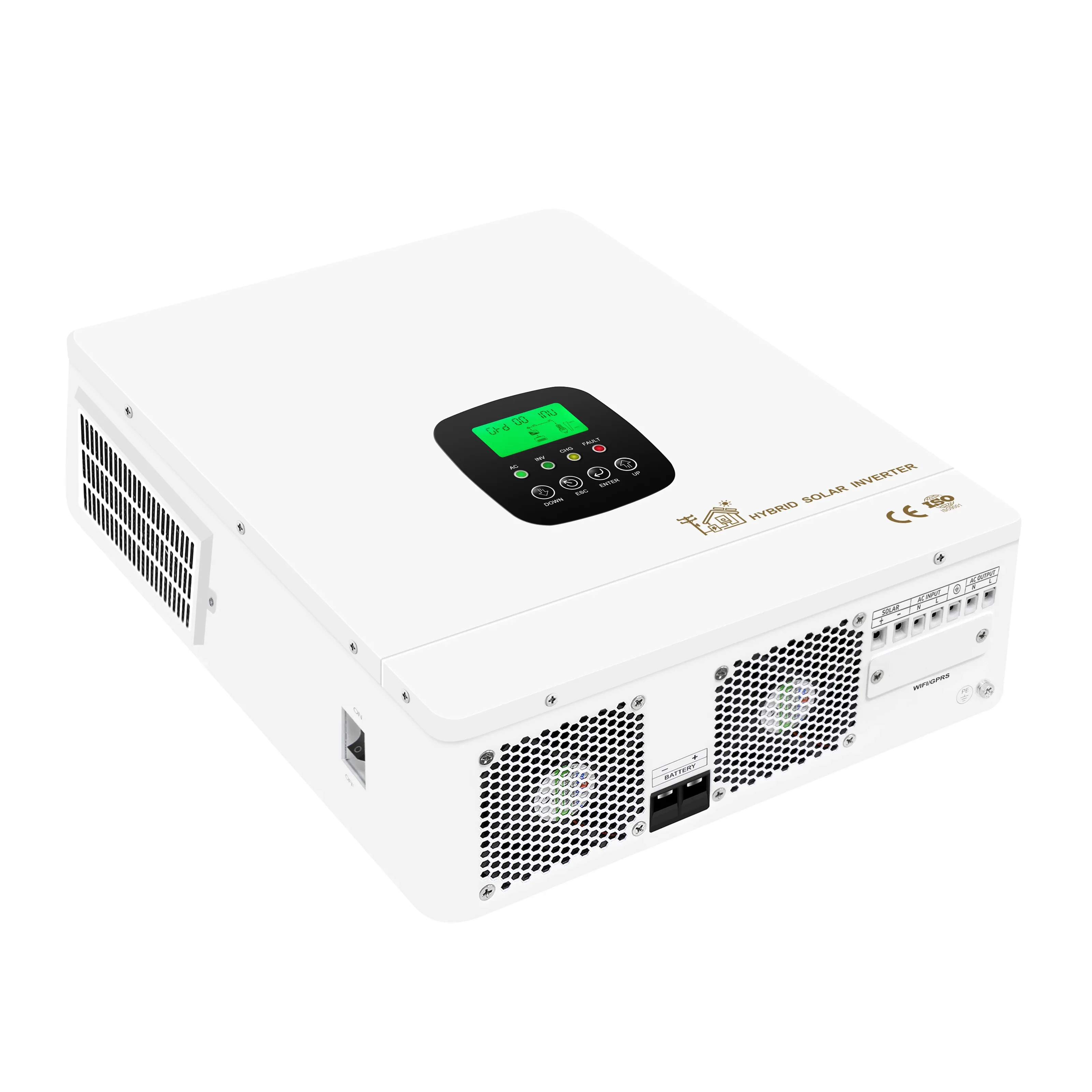 

Pure Sine Wave Power Inverter HF3.3kw 4.3kw 8.3kw 10.3kw Grid Connected Hybrid Solar Inverter 12V 24V 48v China Supplier