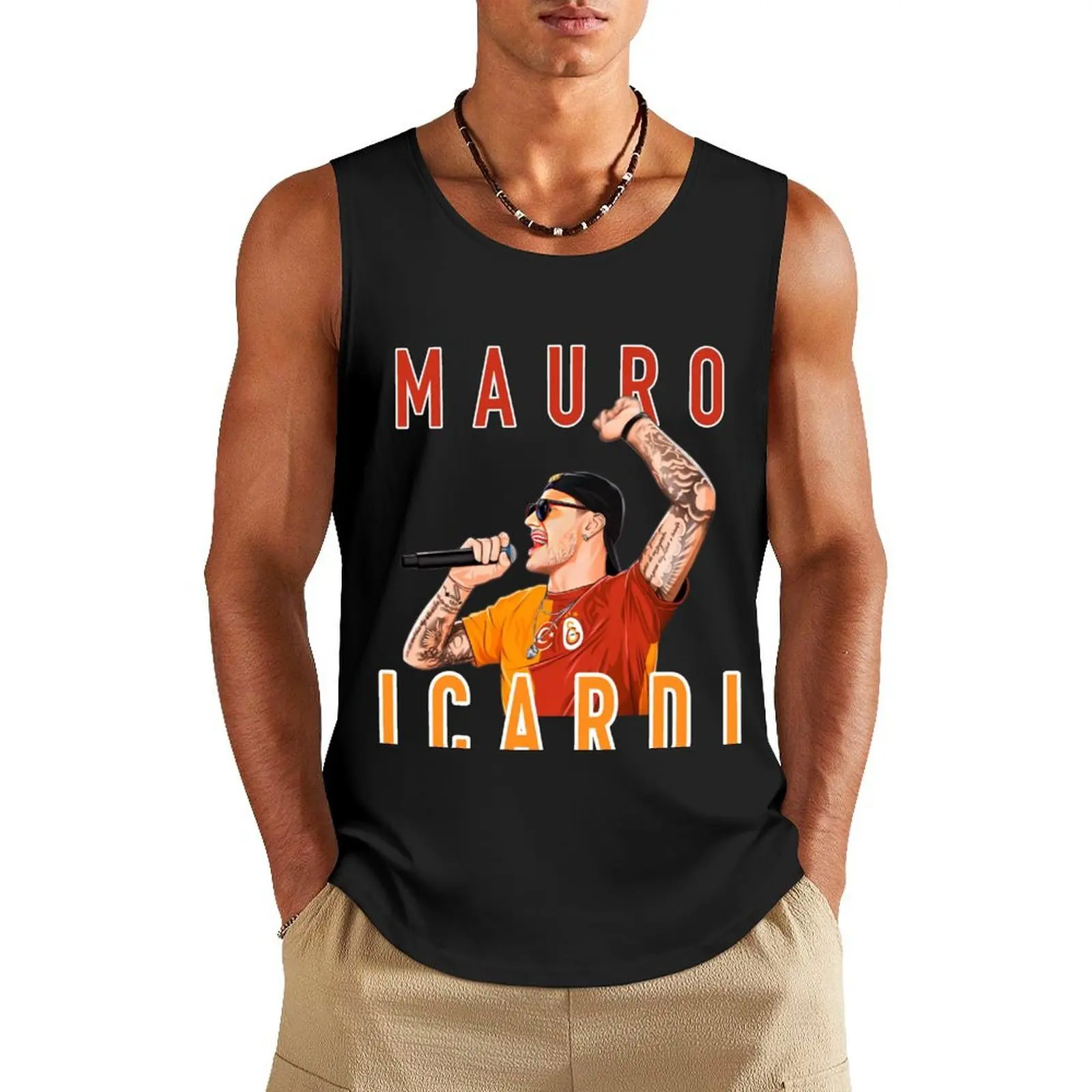 

Mauro Icardi Tank Top cotton t-shirts man men gym t shirts t-shirt gym man
