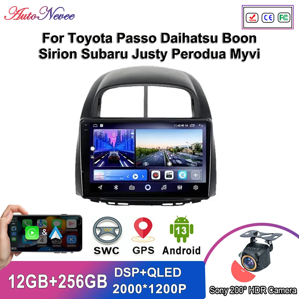 

Android 13 Multimedia For Toyota Passo Daihatsu Boon Sirion Subaru Justy Perodua Myvi Car Player GPS Navigation Radio No 2Din 5G