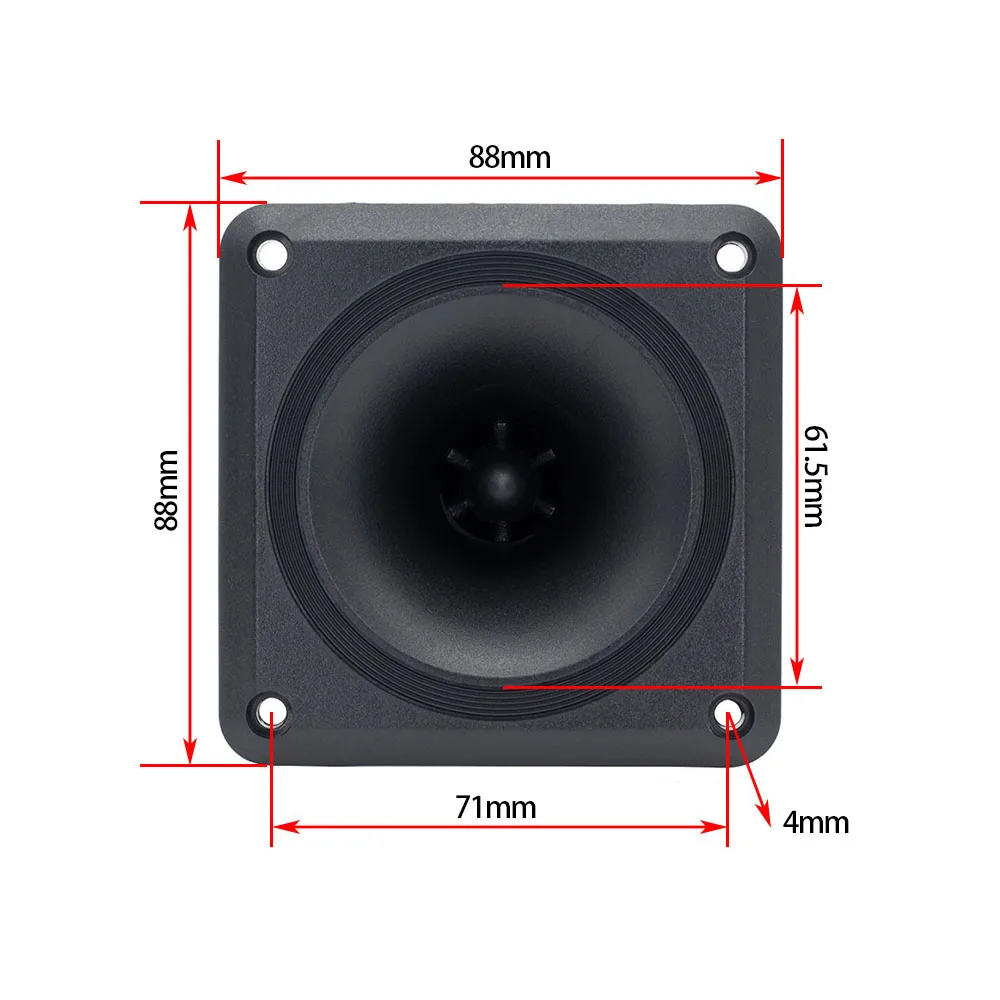 2 ピース/ロット 88 ミリメートル × 88 ミリメートル圧電ツイーター 75-150 ワットツイータースピーカーセラミックブザー高音角オーディオスピーカー分散器