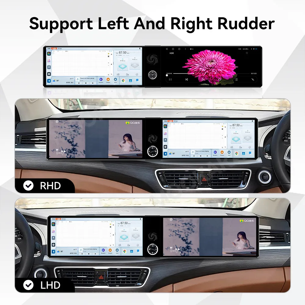 Qualcomm Android 13 Radio For Geely Borui 2017-2018 Dual Screen GPS Multimedia Navigation Stereo Receiver player IPS Head Unit