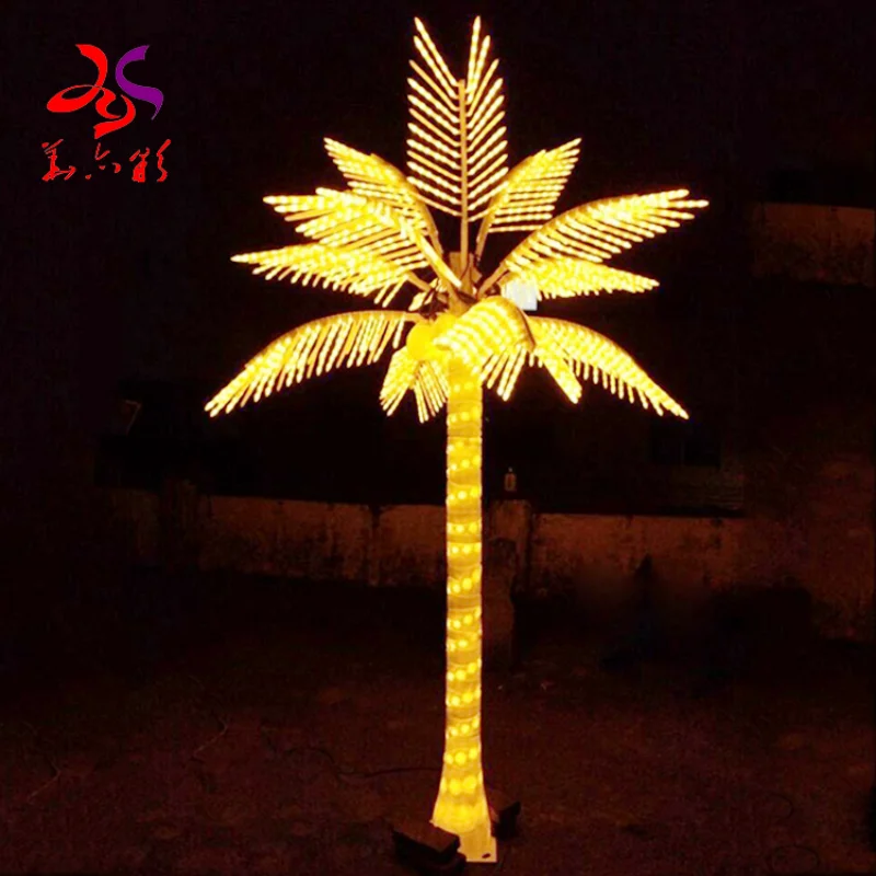 

2022 New Design Professional factory supply outdoor large commercial led lighted coconut palm tree