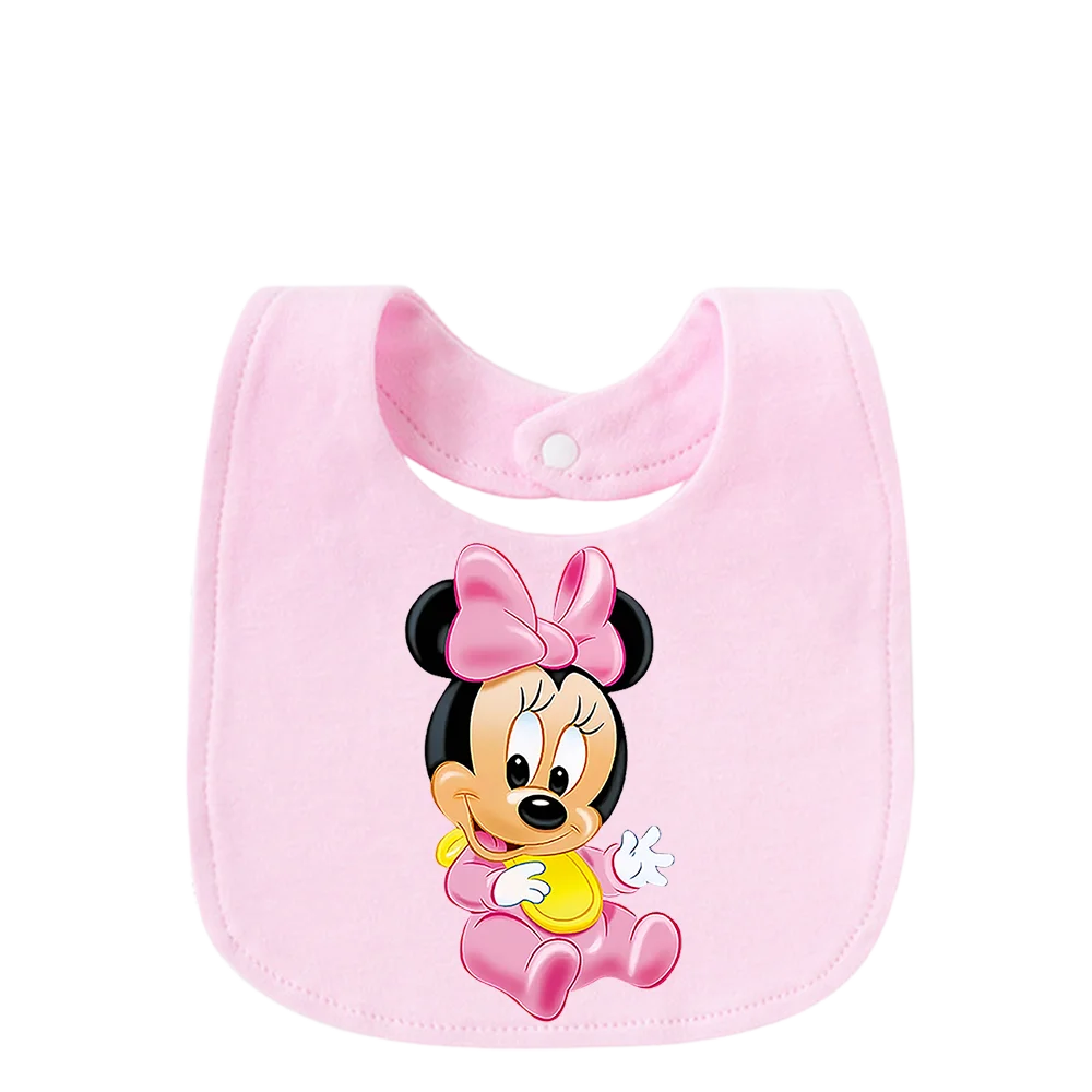 

2 pieces/sets of pink baby accessories cute baby bibs for newborns cotton bibs for boys and girls printed saliva towels baby
