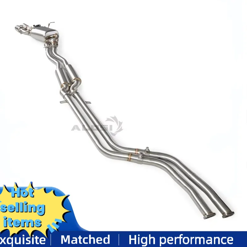 

Задняя выхлопная труба из нержавеющей стали для BMW 325i E46 2,5 2001-2006 SS304, глушитель, модифицированная звуковая волна автомобиля