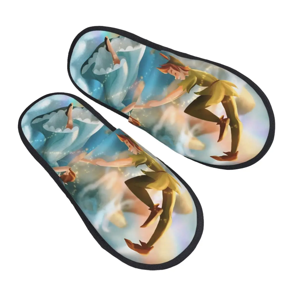 

Женские домашние тапочки с принтом Питера Пэна на заказ, уютные теплые пушистые тапочки из пены с эффектом памяти в стиле фэнтези в стиле аниме, домашняя уличная обувь