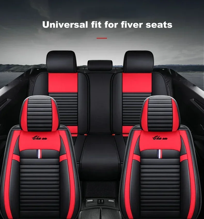 Car Seat Covers Full Set Factory Direct High Quality Universal Fit Wholesale  5D PU Leather Leather