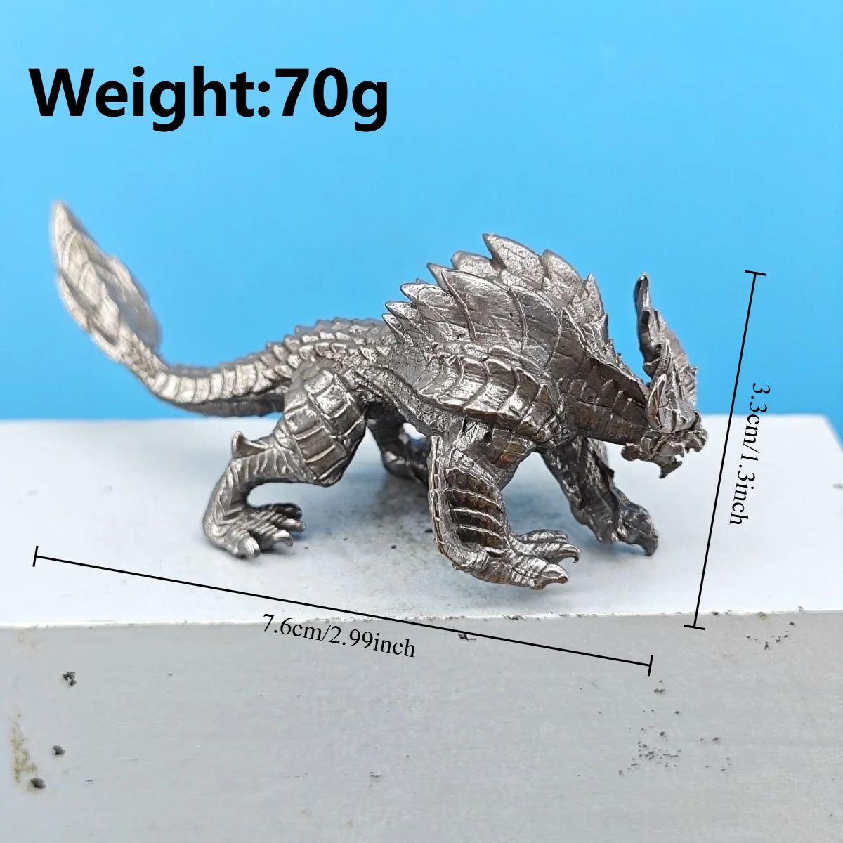 Vintage Copper Metal Sand Table Ornament Demon Monsters Figurine Miniature Metal Decoration Craft Gift for Men and Women