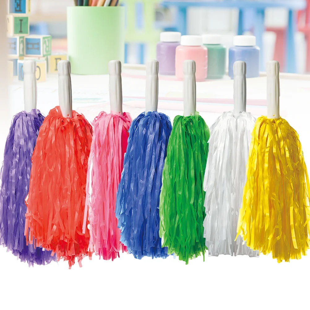 12pcs Cheerleading Pom Poms Sports Dancing Party Costume Fancy Dress Cheer Poms (Random Color) dance pom poms