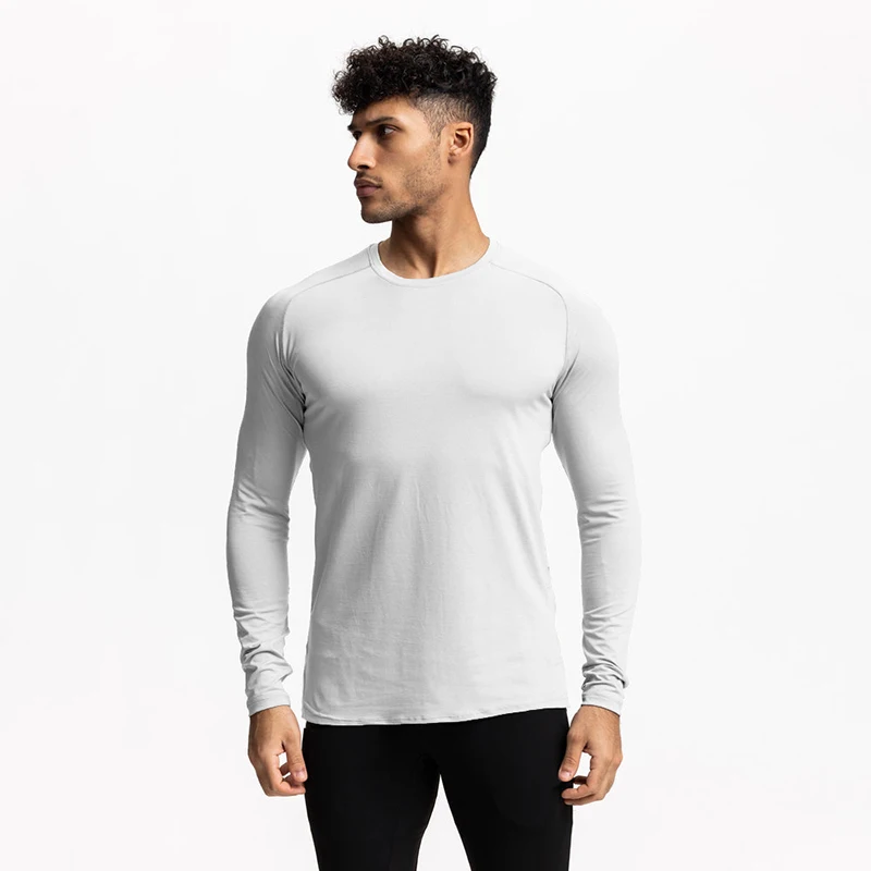 Autumn Men's Gym Workouts train Running Pumping iron Long Sleeve Quick Dry Compression Sportswear Sportswear for Tight T-shirts