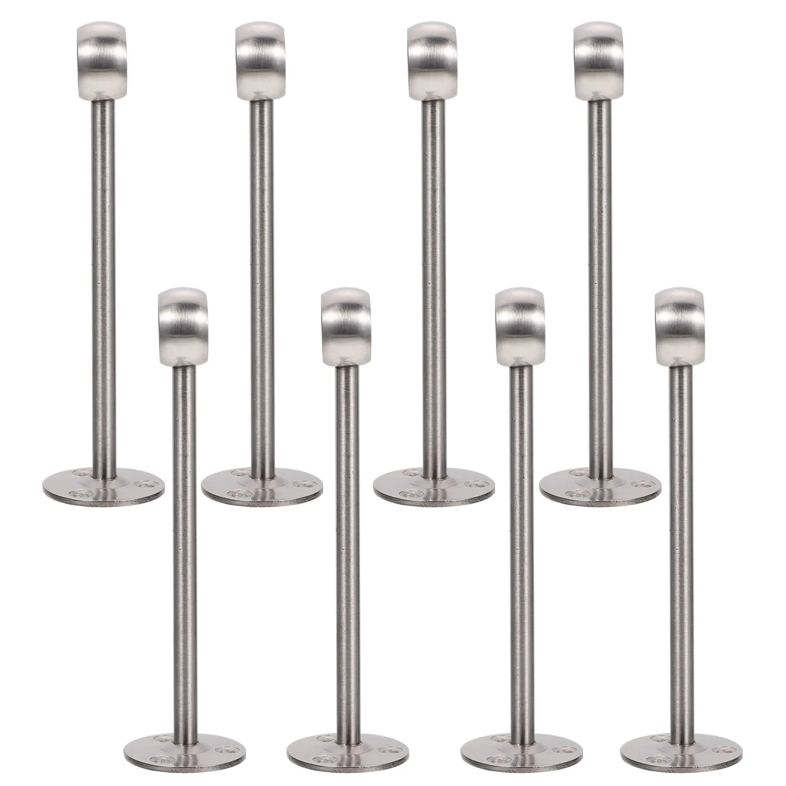 

8pcs Stainless Steel Brackets Heavy Duty Ceiling Mount Curtain Rod Support Quiet Wear Resistant Easy Install Large Capacity
